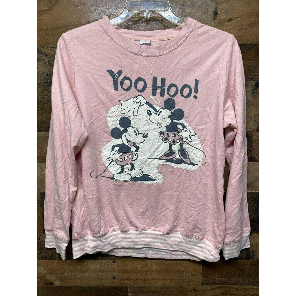 Disney Mickey and Minnie Yoo Hoo! Sleepwear Long Sleeve Size X-Large (15-17) - Picture 1 of 3